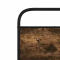 Cadre de lit sans matelas 90x200cm chêne fumé bois d'ingénierie