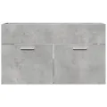 Armoire de lavabo de salle de bain gris béton bois d'ingénierie