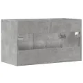 Armoire de lavabo de salle de bain gris béton bois d'ingénierie
