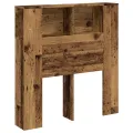 Armoire de tête de lit vieux bois 100x19x104,5 cm