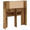 Armoire de tête de lit vieux bois 100x19x104,5 cm
