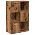 Bibliothèque vieux bois 60,5x30x90 cm bois d'ingénierie
