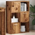 Bibliothèque vieux bois 60,5x30x90 cm bois d'ingénierie