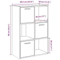 Bibliothèque vieux bois 60,5x30x90 cm bois d'ingénierie