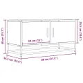 Meuble TV chêne sonoma 80x34,5x40 cm bois d'ingénierie et métal