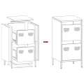 Buffet jaune moutarde 35x39x73,5 cm acier laminé à froid
