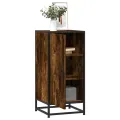 Buffet chêne fumé 35,5x35x76 cm bois d'ingénierie et métal