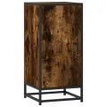 Buffet chêne fumé 35,5x35x76 cm bois d'ingénierie et métal