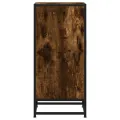 Buffet chêne fumé 35,5x35x76 cm bois d'ingénierie et métal