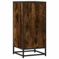 Buffet chêne fumé 35,5x35x76 cm bois d'ingénierie et métal