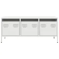 Meuble TV blanc 101,5x39x43,5 cm acier laminé à froid