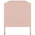 Meuble TV rose 135x39x43,5 cm acier laminé à froid