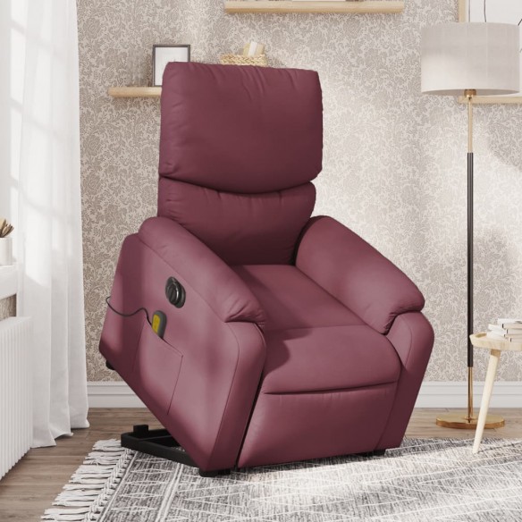 Fauteuil inclinable de massage électrique Violet Tissu