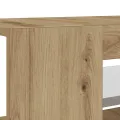 Meuble TV avec lumières LED chêne artisanal bois d'ingénierie