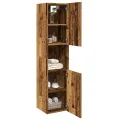 Armoire de salle de bain suspendue vieux bois bois d'ingénierie