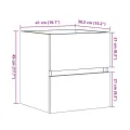 Armoire d'évier Gris béton 41x38,5x45 cm Bois d’ingénierie