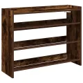 Étagère à chaussures chêne fumé 80x25x61,5 cm bois d'ingénierie