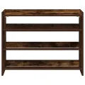 Étagère à chaussures chêne fumé 80x25x61,5 cm bois d'ingénierie