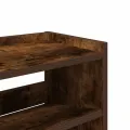 Étagère à chaussures chêne fumé 80x25x61,5 cm bois d'ingénierie