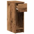 Table de chevet avec tiroir vieux bois 20x36x60 cm