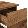 Table de chevet avec tiroir vieux bois 20x36x60 cm