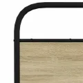Cadre de lit en métal sans matelas chêne sonoma 140x190 cm