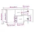 Buffet vieux bois 100x36x60 cm bois d'ingénierie