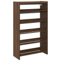 Étagère à chaussures chêne marron 60x25x100 cm bois ingénierie