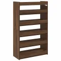 Étagère à chaussures chêne marron 60x25x100 cm bois ingénierie