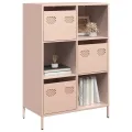 Buffet haut rose 68x39x103,5 cm acier