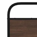 Cadre de lit en métal sans matelas chêne marron 137x190 cm