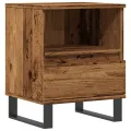 Table de chevet vieux bois 40x35x50 cm bois d’ingénierie