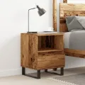 Table de chevet vieux bois 40x35x50 cm bois d’ingénierie
