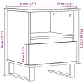 Table de chevet vieux bois 40x35x50 cm bois d’ingénierie