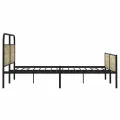 Cadre de lit en métal sans matelas chêne sonoma 193x203 cm