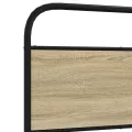 Cadre de lit en métal sans matelas chêne sonoma 193x203 cm