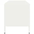Meuble TV blanc 101,5x39x43,5 cm acier laminé à froid