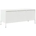 Meuble TV blanc 101,5x39x43,5 cm acier laminé à froid