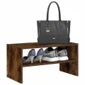 Étagère à chaussures empilable chêne fumé 60x30x30,5 cm