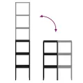 Bibliothèques 2 pcs empilable chêne noir bois d'ingénierie