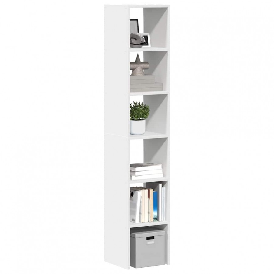 Bibliothèques 2 pcs empilable blanc 30x30x80 cm bois ingénierie