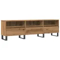 Meuble TV chêne artisanal 150x30x44,5 cm bois d'ingénierie