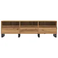 Meuble TV chêne artisanal 150x30x44,5 cm bois d'ingénierie