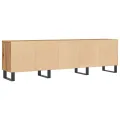 Meuble TV chêne artisanal 150x30x44,5 cm bois d'ingénierie