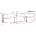 Meuble TV chêne artisanal 150x30x44,5 cm bois d'ingénierie