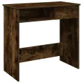 Bureau chêne fumé 80x40x75 cm bois d'ingénierie