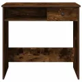 Bureau chêne fumé 80x40x75 cm bois d'ingénierie