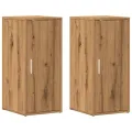 Armoires à chaussures 2 pcs chêne artisanal bois d'ingénierie