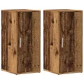 Armoires à chaussures 2 pcs vieux bois bois d'ingénierie