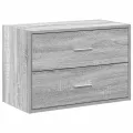 Armoire avec 2 tiroirs sonoma gris 60x31x40cm bois d'ingénierie